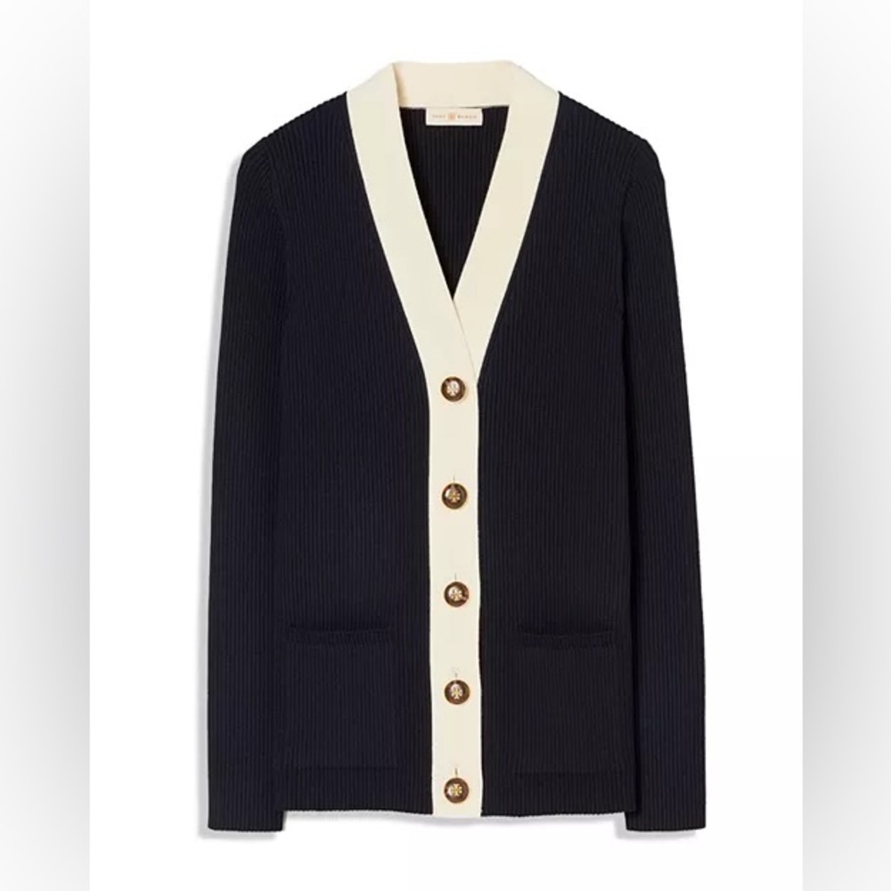 Tory Burch Ribbed Cardigan
